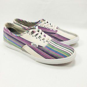 Vans Striped Bright Multicolor Men's 6.5, Women's 8. Preowned